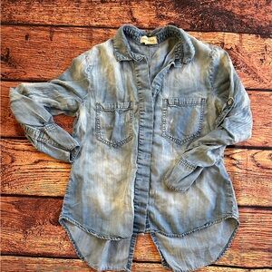 Denim Button-Up Shirt